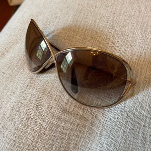 Tom Ford Butterfly Style Sunglasses Golden Frames with Tortoiseshell